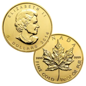 1/10 oz Canadian Gold Maple Leaf- Various Years