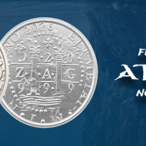 20 oz Silver Atocha Shipwreck Themed Silver In Treasure Chest